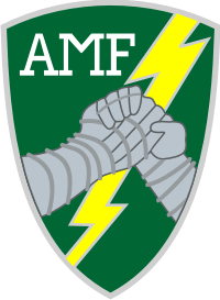 ohne Klett 6 cm hoch Aufnäher Bundeswehr Allied Mobile Forces AMF klein