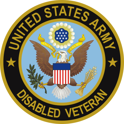 Army Disabled Veteran Decal