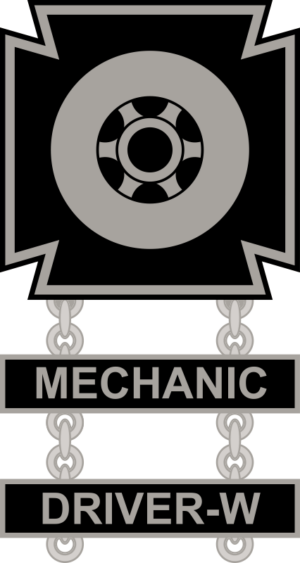 Army Driver and Mechanic Badge Decal