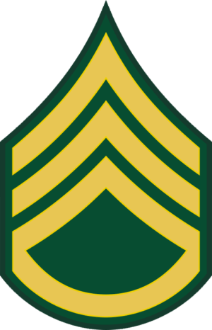 Army E-6 SSG Staff Sergeant Decal
