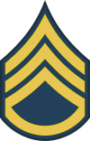 Army E-6 SSG Staff Sergeant Blue Decal