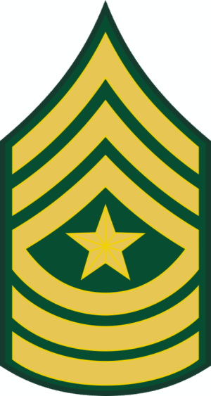 Army E-9 SGM Sergeant Major Decal