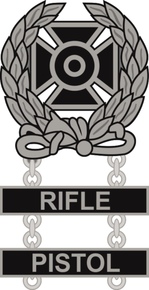 Army Expert Weapons Double Qualification Badge Decal