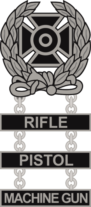 Army Expert Weapons Triple Qualification Badge Decal