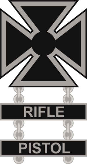 Army Marksman Weapons Double Qualification Badge Decal