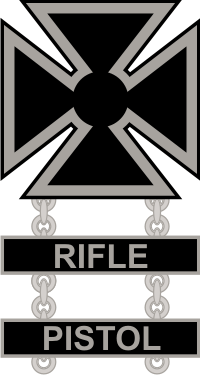 Army Marksman Weapons Double Qualification Badge Decal