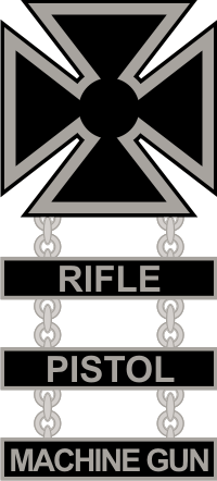 Army Marksman Weapons Triple Qualification Badge Decal