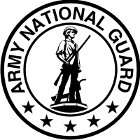Army National Guard Silhouette Black Decal