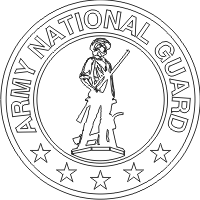 Army National Guard Silhouette White Decal