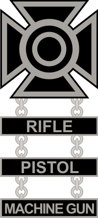 Army Sharpshooter Weapons Triple Qualification Badge Decal
