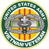 U.S. Army Vietnam Veteran w/CMB Decal