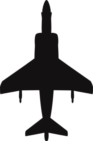 McDonnell Douglas AV-8B Silhouette (Black) Decal