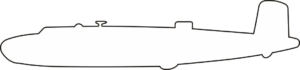 North American B-25C Mitchell Silhouette 2 (White) Decal