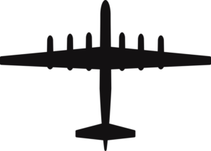 Boeing B-52 Model 462 Silhouette (Black) Decal