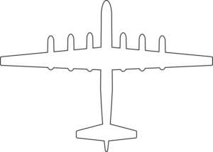 Boeing B-52 Model 462 Silhouette (White) Decal
