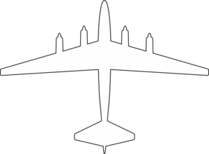 Boeing B-52 Model 464-29 Silhouette (White) Decal
