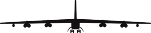 Boeing B-52 Stratofortress Gear Down Silhouette (Black) Decal