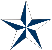 Blue and White Star Decal