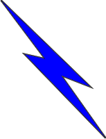 Lightning Bolt - 1 (Blue) Decal