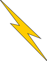 Lightning Bolt - 1 (Gold) Decal