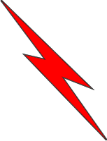 Lightning Bolt - 1 (Red) Decal