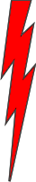 Lightning Bolt - 2 (Red) Decal