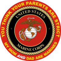Both Parents Marines Decal