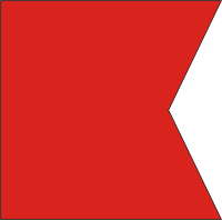 BRAVO Signal Flag Decal