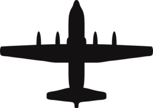 Lockheed C-130 Hercules Silhouette (Black) Decal