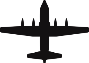 Lockheed C-130 Hercules Silhouette (Black) Decal