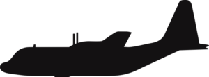 Lockheed C-130 Hercules Silhouette 2 (Black) Decal