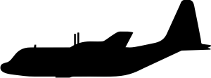 Lockheed C-130 Hercules Silhouette 2 (Black) Decal