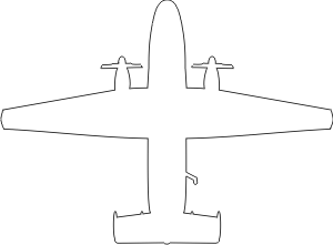 Grumman C-2A Greyhound Silhouette (White) Decal