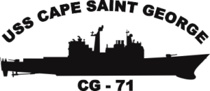 CG 71 USS Cape St. George (Black) Decal