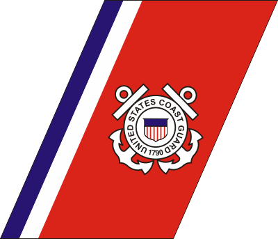 Coast Guard Racing Stripe (Right) Decal