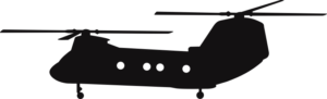 Boeing-Vertol CH-46 Sea Knight Silhouette (Black) Decal