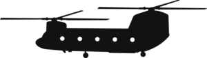 Boeing CH-47 Chinook Silhouette (Black) Decal