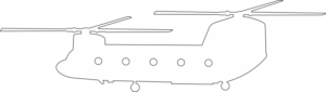 Boeing CH-47 Chinook Silhouette (White) Decal