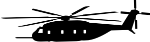 Sikorsky CH-53E Super Stallion Silhouette (Black) Decal