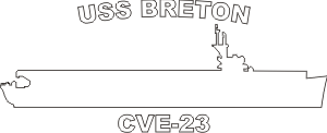 Escort Carrier CVE (White) Decal