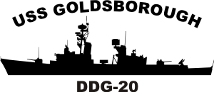 DDG  20USS Goldsborough (Black) Decal