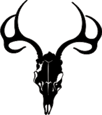 Deer Skull Silhouette (Black) Decal
