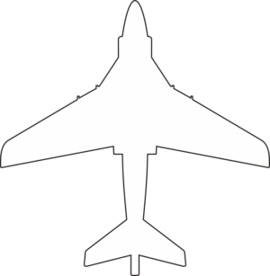 Grumman EA-6B Prowler Silhouette (White) Decal