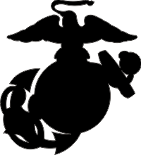 USMC Eagle Globe Anchor Silhouette Black Decal