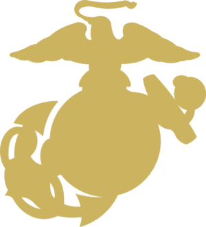 USMC Eagle Globe Anchor Silhouette Gold Decal