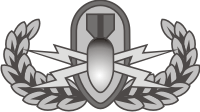 EOD Explosive Ordnance Disposal Basic Badge (Silver) Decal