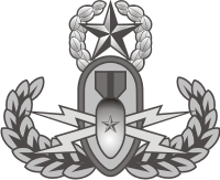 EOD Explosive Ordnance Disposal Master Badge (Silver) Decal