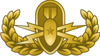 EOD Explosive Ordnance Disposal Senior Badge (Gold) Decal