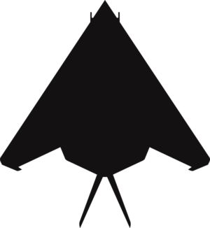 Lockheed F-117 Nighthawk Vector Silhouette (Black) Decal