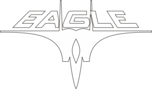 F-15 Strike Eagle Helmet Insignia with Text (White) Decal